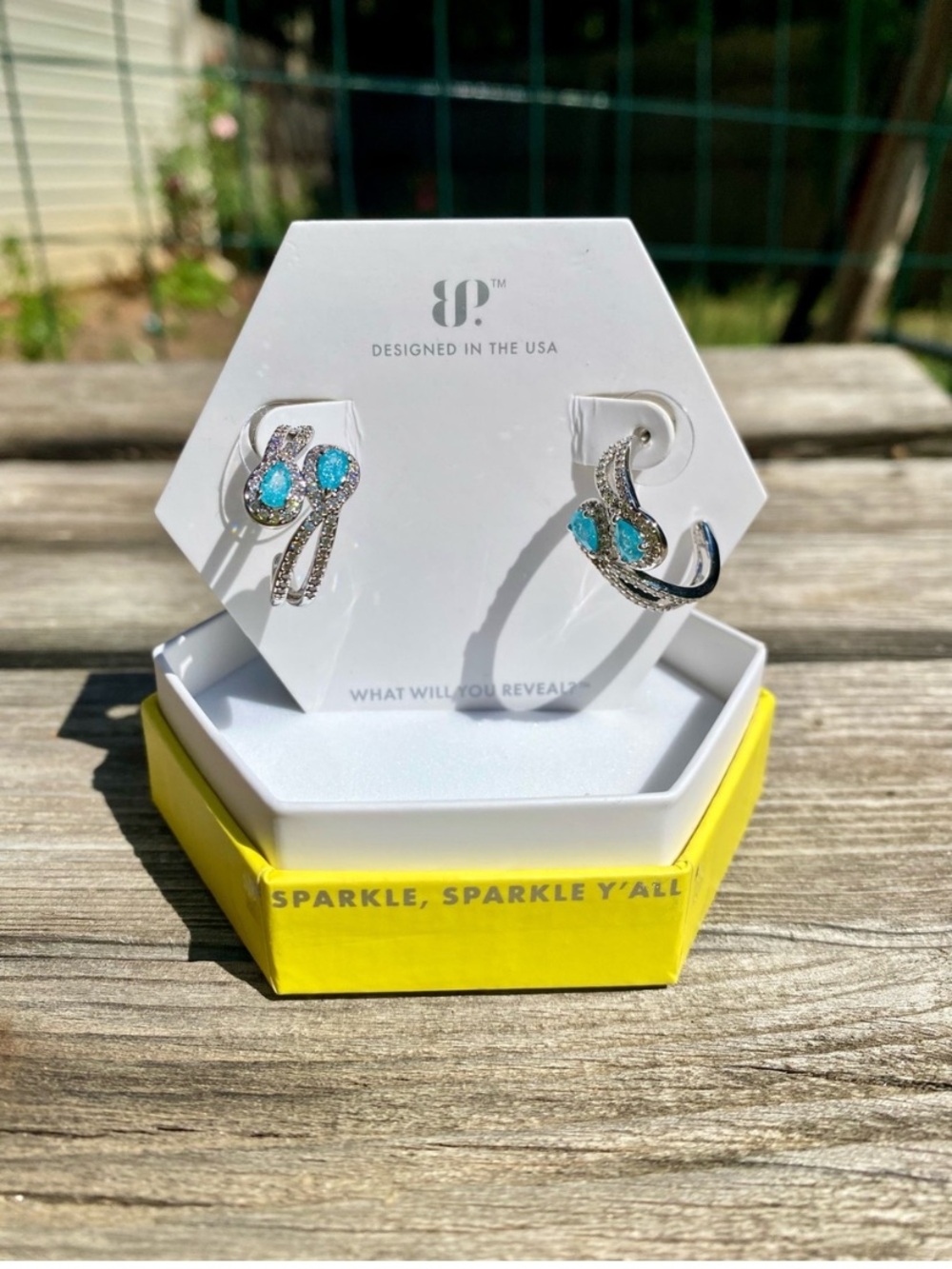 Bomb Party OG Aqua Ice Crystal Earrings